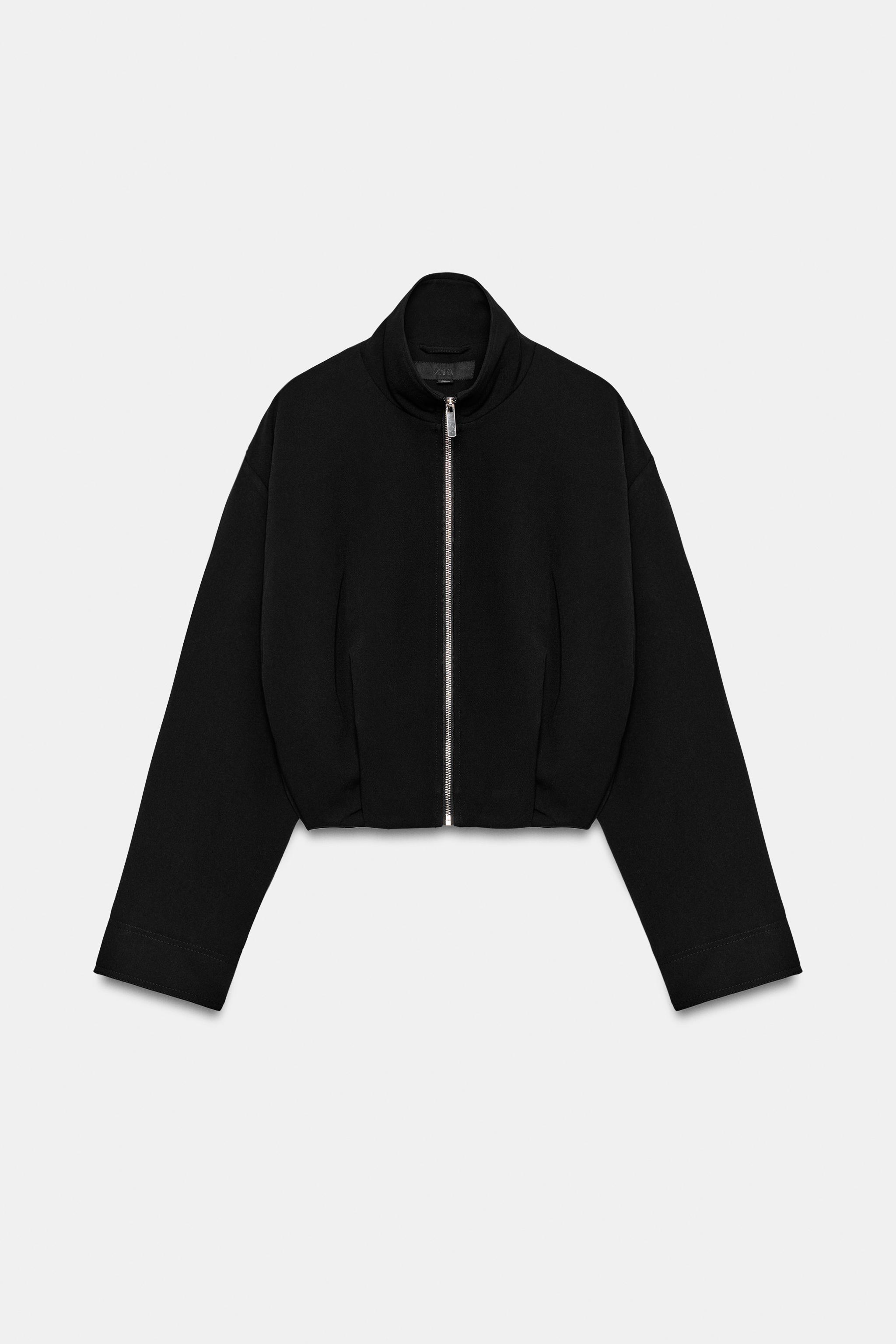 STAND-UP COLLAR BOMBER JACKET